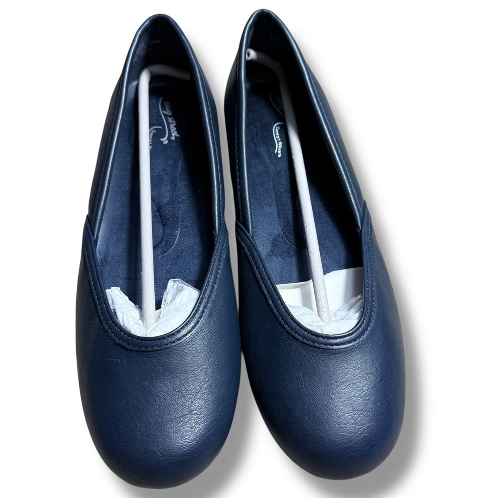 Easy Street Comfort Wave Navy Blue Ballet Flats Womens Size 8.5 N Narrow - Picture 8 of 11